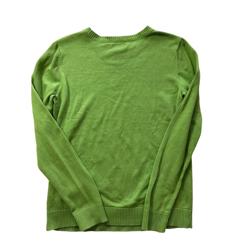 IZOD Mens Argyle Crew Neck Sweater Green Blue White Medium Long Spring  Preppy‎